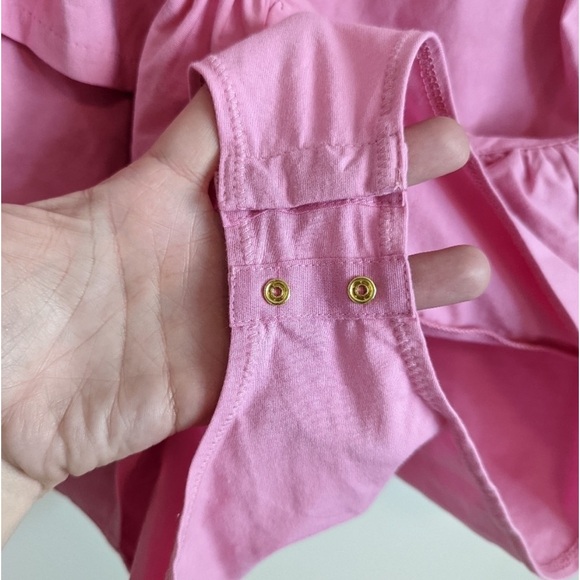 #91 J.Crew Pink Ruffle Wrap Style Bodysuit - Picture 5 of 7